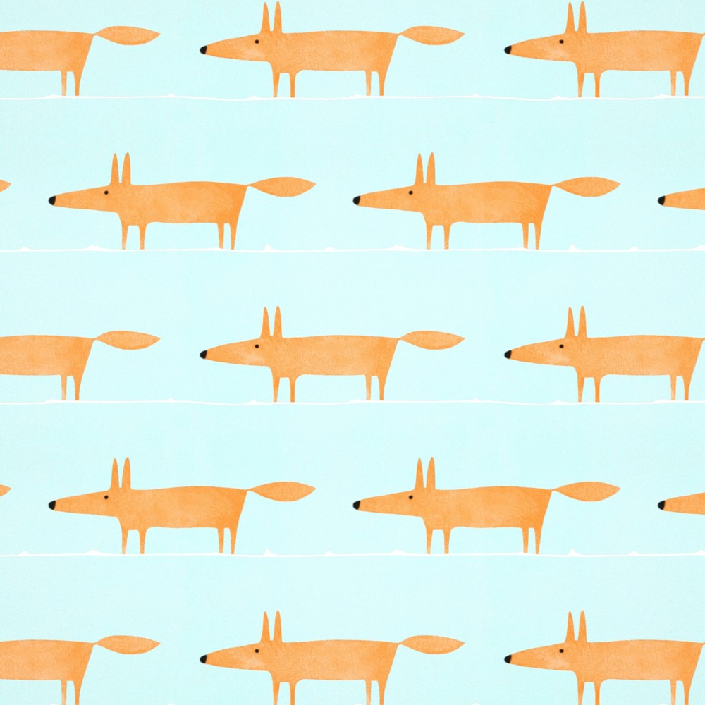 Mr Fox Wallpaper 112269 by Scion in Auburn Orange